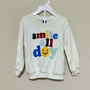 Old Navy NWOT "Smile All Day" Sweatshirt, 18-24M